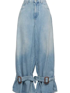 Jeans vita media boyfriend fit con fibbie