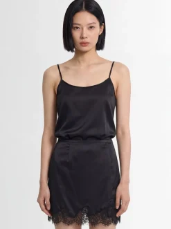 Juliet lace & satin slip skirt