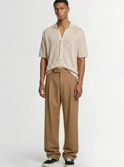 Knit cotton polo shirt
