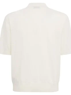 Knitted cotton polo shirt