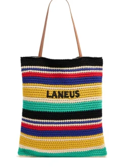 Knitted logo tote bag