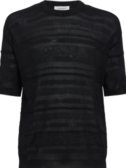Knitted viscose blend t-shirt