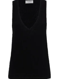 Knitted v-neck tank top