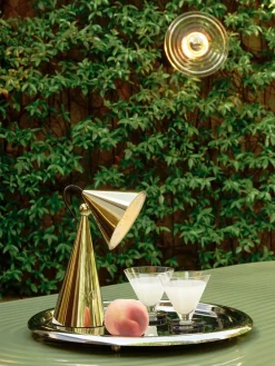 Lampada da tavolo LED Pose Portable Gold