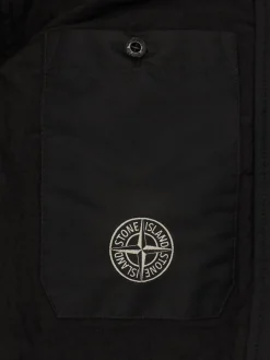 Leather zip-up hooded jacket