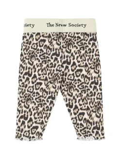 Leggings in misto cotone stampa leopardata