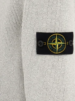 Logo cotton blend crewneck sweater