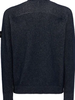 Logo cotton blend crewneck sweater