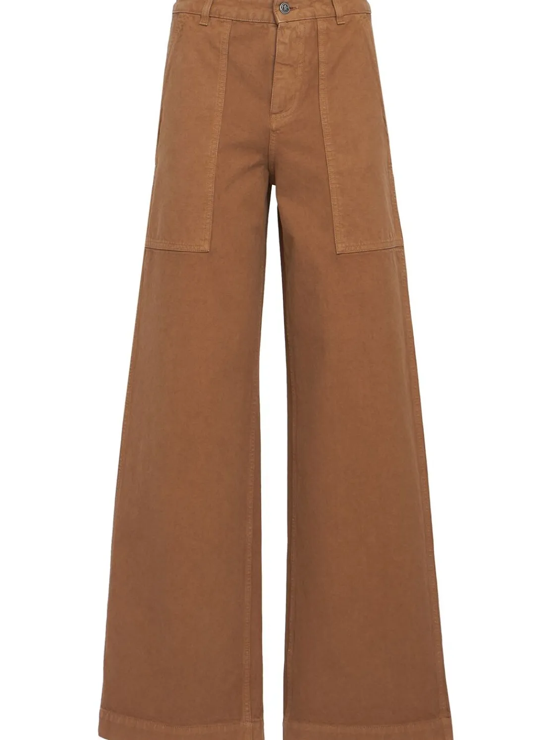 Logo cotton canvas pants