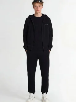 Logo cotton fleece track pants