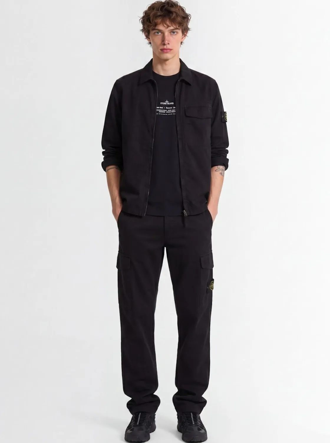 Logo cotton regular pants