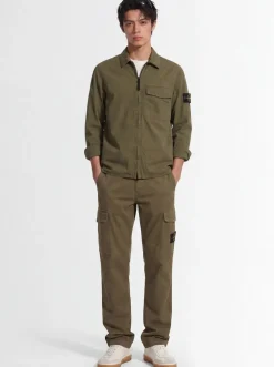 Logo cotton regular pants