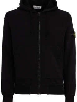 Logo cotton zip hoodie