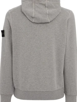 Logo cotton zip up hoodie