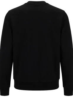 Logo patch cotton crewneck sweatshirt