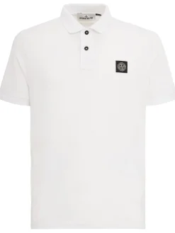 Logo patch cotton polo shirt