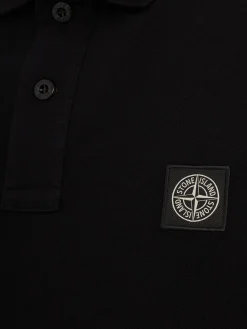 Logo patch cotton polo shirt
