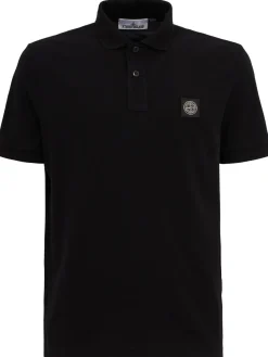 Logo patch cotton polo shirt