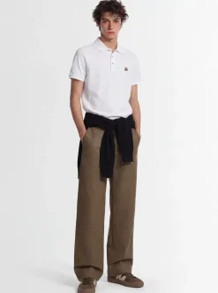 Logo patch cotton polo shirt