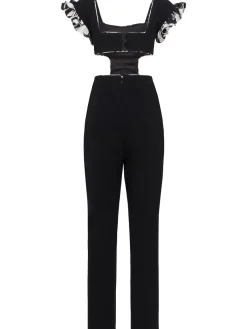 Long jumpsuit w/ cutouts