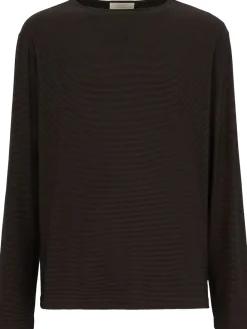Long sleeve boat neck t-shirt