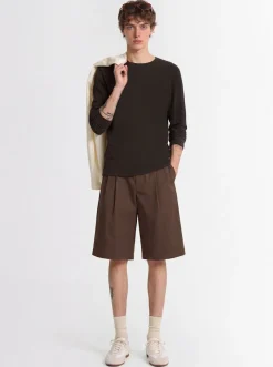 Long sleeve boat neck t-shirt