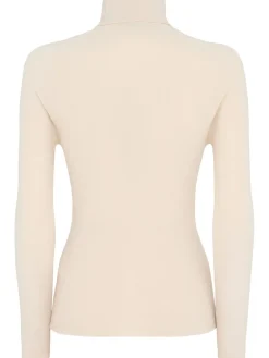 Maglia collo alto Audrey in lana a costine