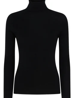 Maglia collo alto Audrey in lana a costine