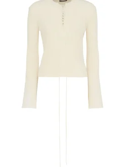 Maglia cropped Fanja con laccini