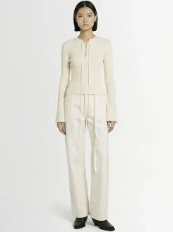 Maglia cropped Fanja con laccini