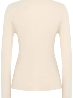 Maglia girocollo Ada in lana a costine