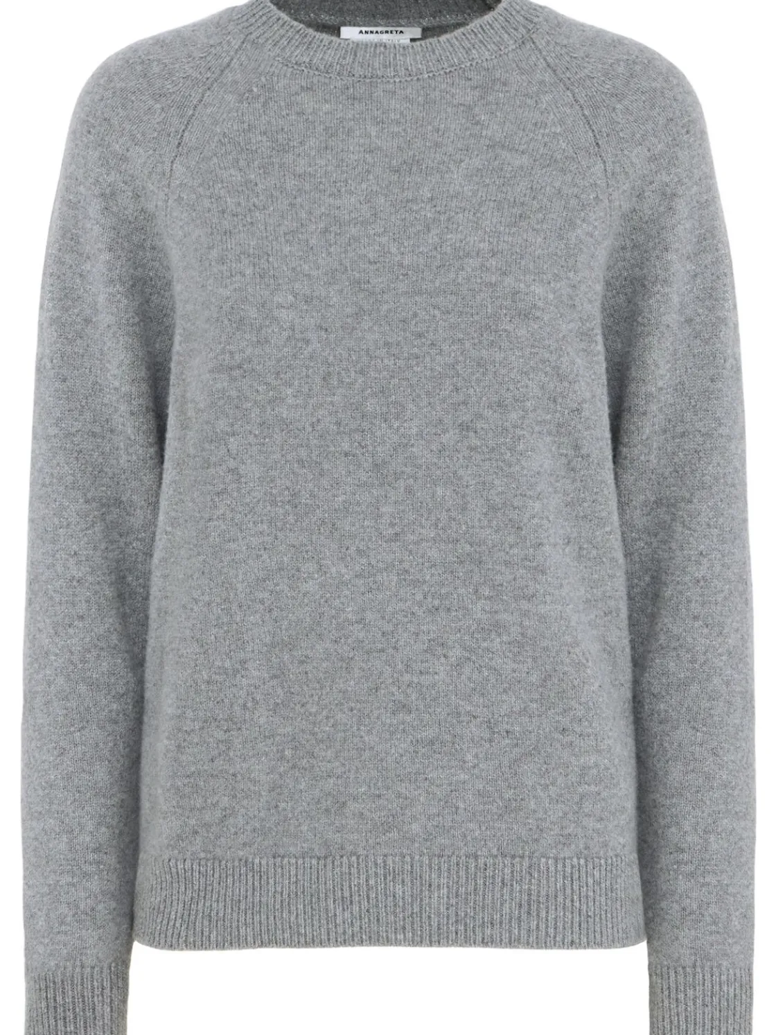 Maglia girocollo Ida in lana con maniche raglan