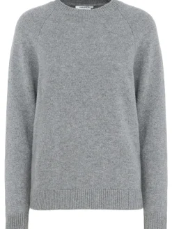 Maglia girocollo Ida in lana con maniche raglan
