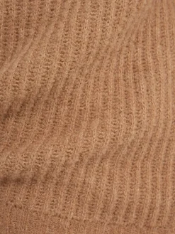 Maglia girocollo in lana a coste inglesi