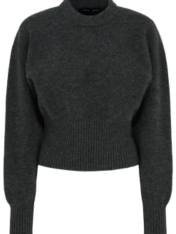 Maglia girocollo Randi in misto lana cotta