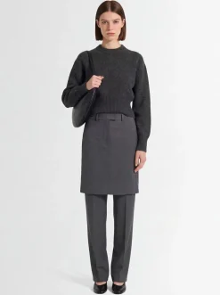 Maglia girocollo Randi in misto lana cotta