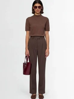 Maglia La Maille Castagna in misto lana