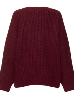 Maglia Sydney in misto lana a costine con logo