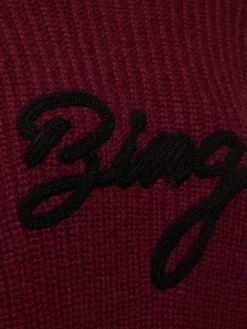 Maglia Sydney in misto lana a costine con logo