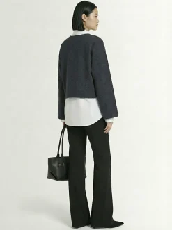 Maglione cropped Greta in lana