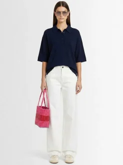 Manzi oversized wool knit polo