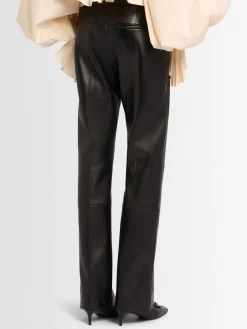 Miles straight leg leather pants