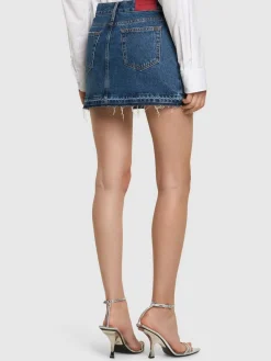 Minigonna in denim / cristalli