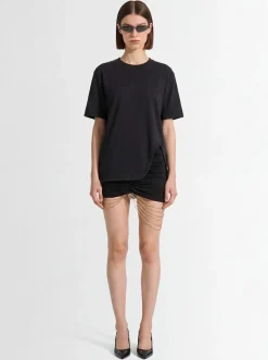 Minigonna in eco jersey con catena