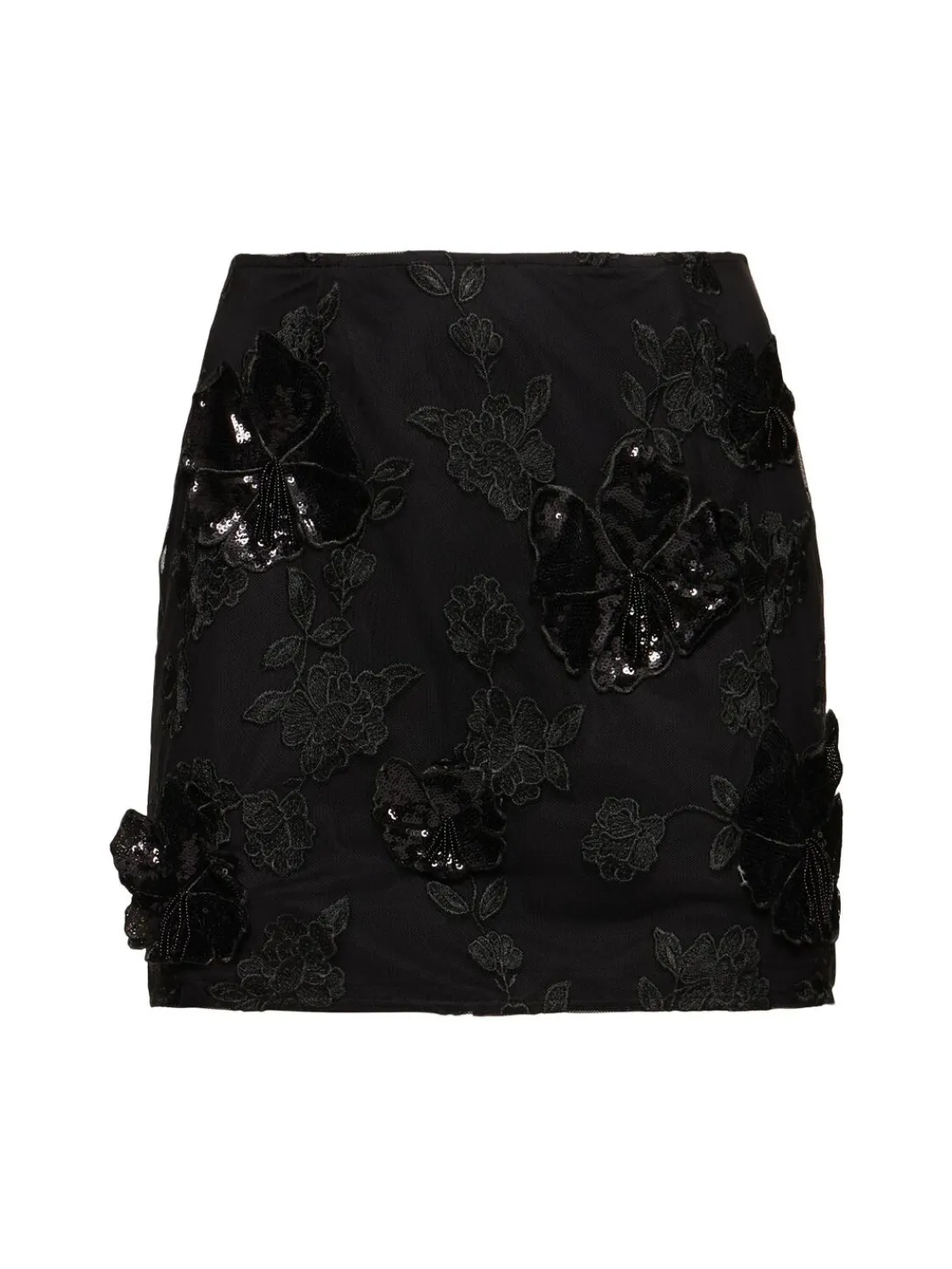 Minigonna Lula in mesh con fiori
