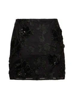 Minigonna Lula in mesh con fiori