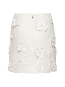 Minigonna Saje con paillettes e fiori