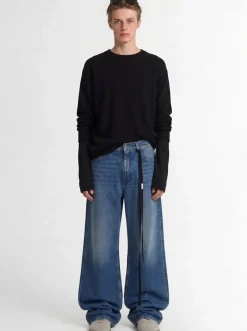 Modest 5-pocket relaxed bootcut jeans