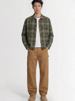 Monogram checked nylon shirt jacket
