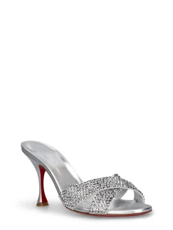 Mules Mariza in pelle lamé 85mm
